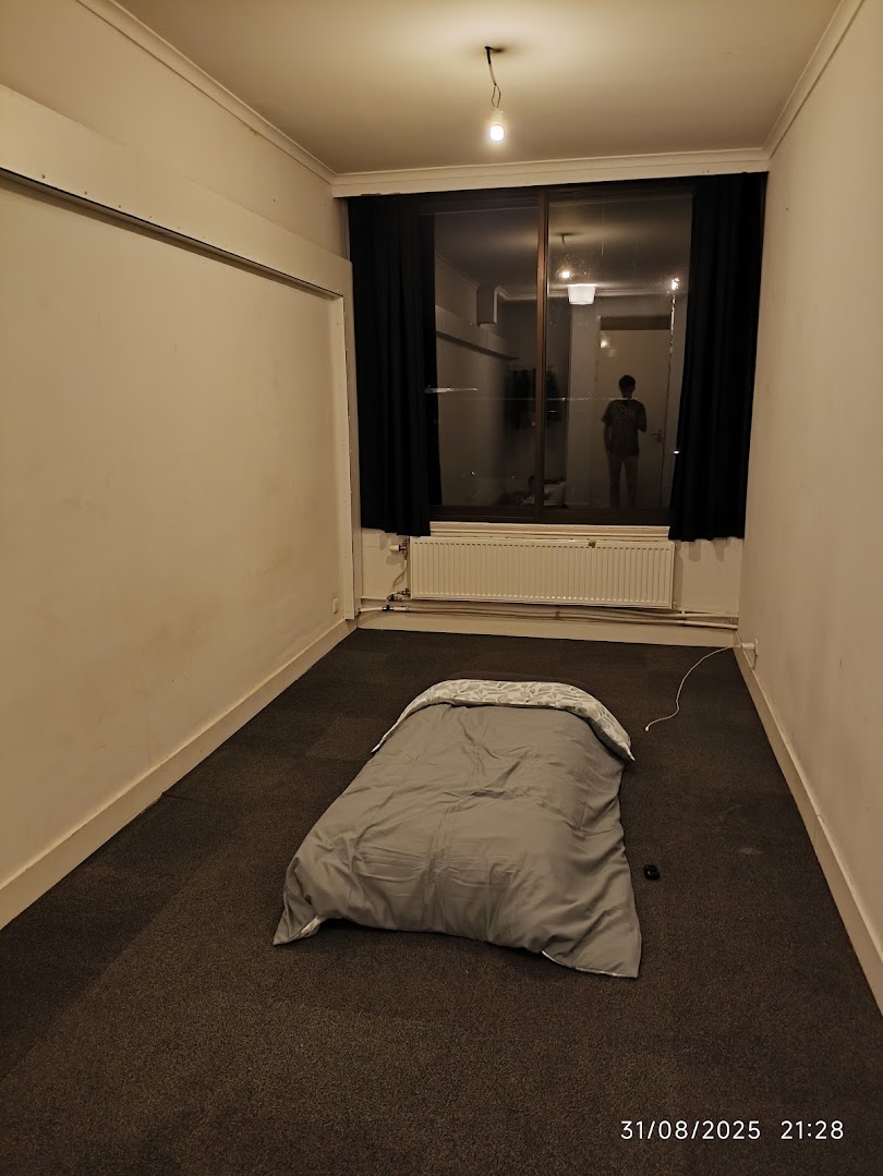 Room with just a bed
